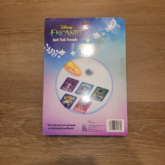 Disney Encanto Isabela 5 Pack Tub Treads 5X5 Inch Squares New - Picture 5 of 6